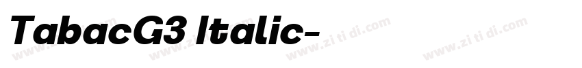TabacG3 Italic字体转换 TabacG3 Italic字体转换